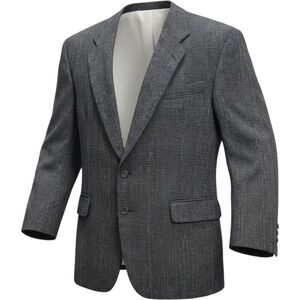 Vintage Kingsridge Melvin's Victoria Grey Glen Plaid Blazer Sport Coat USA Made